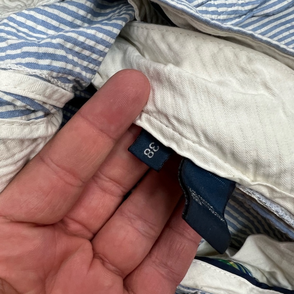 Polo Ralph Lauren Blue & White Seersucker Shorts 38 - Picture 6 of 6